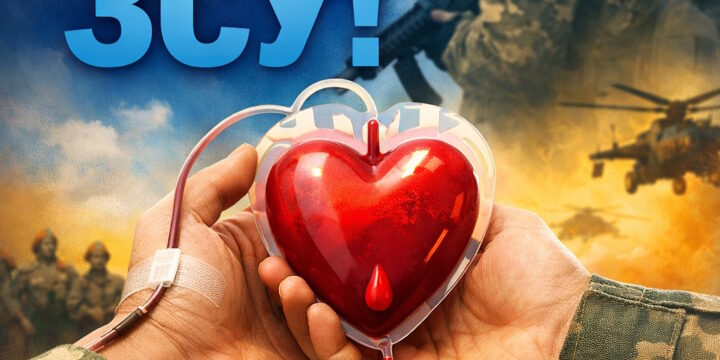 Запрошуємо долучитися до донорської акції, здачі крові для поранених військовослужбовців ЗСУ